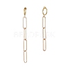 Brass Clip-on Hoop Earrings EJEW-JE04109-2