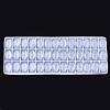 Transparent Glass Cabochons GGLA-R022-25x35-B-3
