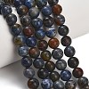 Natural Dumortierite Beads Strands G-F826-A01-8mm-1