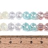 Electroplate Imitation Jade & Opaque & Transparent Glass Beads Strands EGLA-Q135-8MM-A08-5