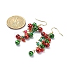 Christmas Bell Glass Dangle Earrings EJEW-JE05271-3