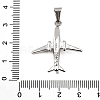 Airplane 304 Stainless Steel Pendants STAS-M121-10P-3