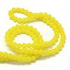 Baking Paint Imitation Jade Glass Round Bead Strands DGLA-Q021-10mm-24-3