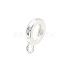 Brass Micro Pave Clear Cubic Zirconia Tube Bails KK-H532-42S-1