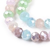 Electroplate Glass Beads Strands GLAA-T023-B16-02-3