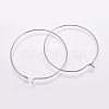 316 Surgical Stainless Steel Hoop Earrings Findings STAS-K146-039-45mm-0.8-1