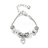 Alloy European Beads Charm Bracelets BJEW-F495-21P-2