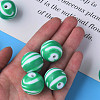 Opaque Striped Acrylic Beads MACR-S373-27C-07-5