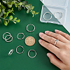   10Pcs 5 Size Footprint Alloy Finger Rings for Women RJEW-PH0001-08-5