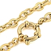 304 Stainless Steel Cable Chain Bracelets for Women BJEW-Q344-05G-2