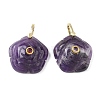 Natural Amethyst Carved Pendants GG-CBAF4FB-01G-07-1