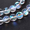 Synthetical Moonstone Round Beads Strands G-M049-8mm-02J-1