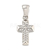 304 Stainless Steel Cubic Zirconia Pendants STAS-C102-04E-P-1
