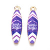 Alloy Enamel Pendants ENAM-T022-40KCG-05-1