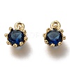 Brass Micro Pave Cubic Zirconia Charms ZIRC-I051-03G-07-1