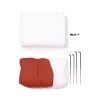 Christmas Theme Stocking Brooch Needle Felting Kit DIY-K055-08-2