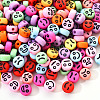 Opaque Acrylic Beads MACR-YW0001-22F-3