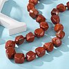 Natural Red Jasper Nuggets Beaded Necklaces for Women Men NJEW-K388-01L-3
