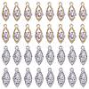 40Pcs 2 Colors Alloy Cubic Zirconia Pendants JX645A-1