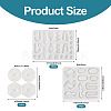 3Pcs 3 Style Hexagon & Round & Irregular Shape DIY Pendant Silicone Molds DIY-TA0006-40-3