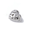 925 Sterling Silver 3D Hollow Heart Charms STER-M099-01P-2