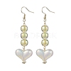 Round & Heart Acrylic Beads Bracelet & Dangle Earring Set SJEW-JS01301-3