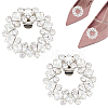 AHADEMAKER 2Pcs Detachable Flower Shoe Decoration AJEW-GA0004-28-1