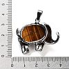 Natural Tiger Eye Pendants G-G112-01P-02-3