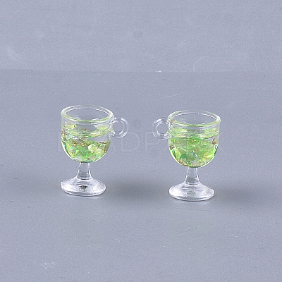 Resin Cup Pendants X-CRES-S359-10B-1
