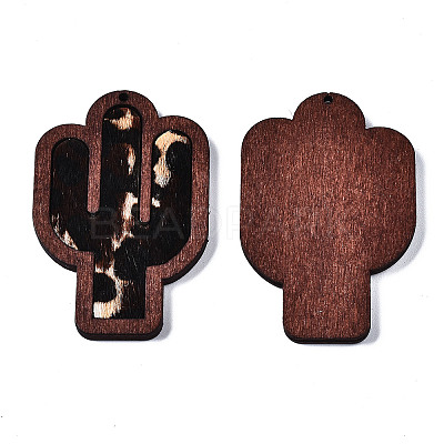 Eco-Friendly Cowhide Leather Big Pendants FIND-N049A-08A-03-1