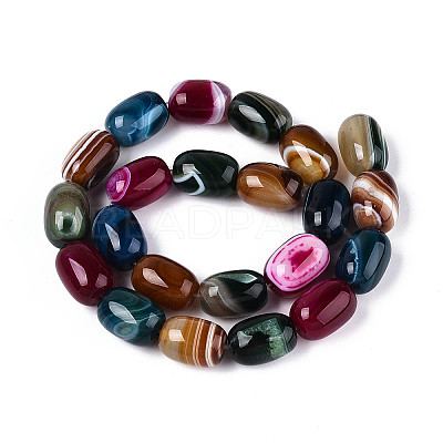 Natural Agate Beads Strands G-N356-02A-07-1