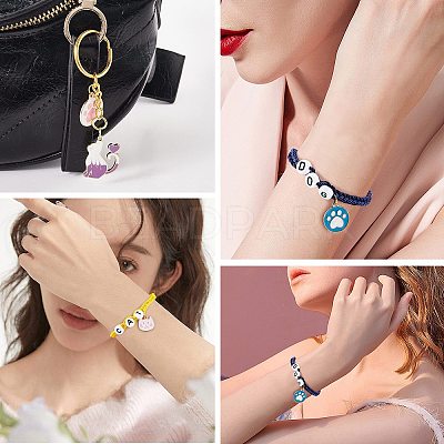 32Pcs 16 Style Alloy Enamel Pendants ENAM-SZ0003-11-1