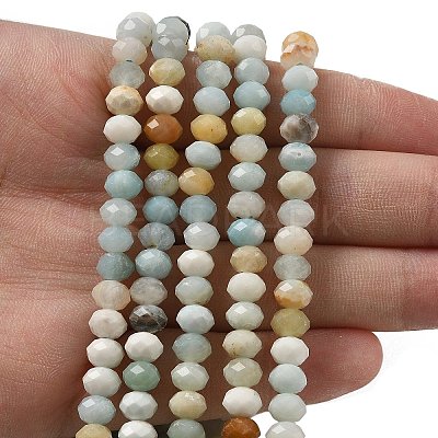 NNatural Flower Amazonite Bead Strands G-D344-A35-1