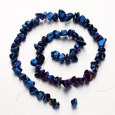 Electroplate Non-magnetic Synthetic Hematite Beads Strands G-F300-06-05-1