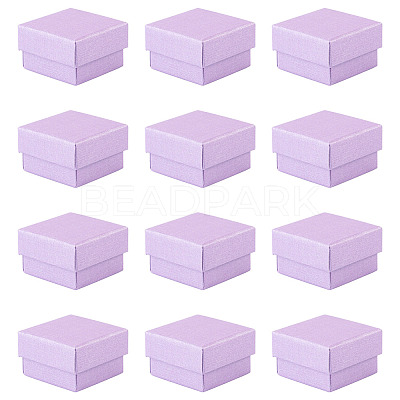 12Pcs Paper Packing Ring Boxes CON-TA0001-42B-1