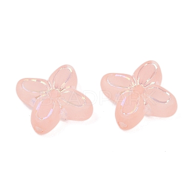 Frosted Transparent Acrylic Beads X1-OACR-P029-09B-02-1
