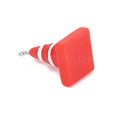 10Pcs Resin Iron Pendants RESI-FS0002-06-1