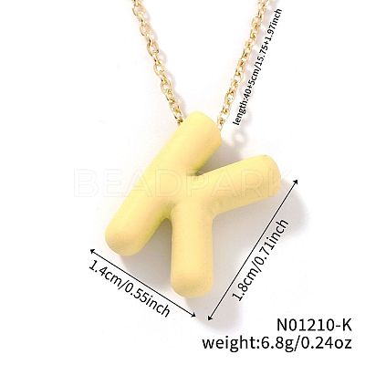 Alloy Initial Pendant Necklaces RS8745-11-1