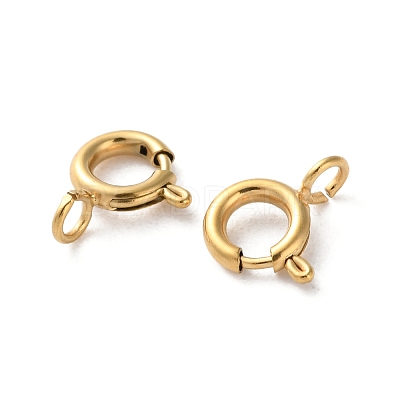 Ion Plating(IP) 304 Stainless Steel Spring Ring Clasps X-STAS-C114-04A-G-1
