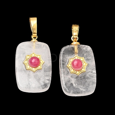 Natural Quartz Crystal Pendants G-T151-02C-1