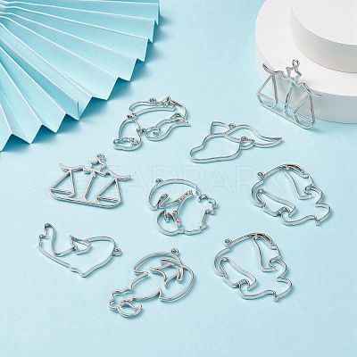 Zinc Alloy Open Back Bezel Pendants PALLOY-D580-05P-1