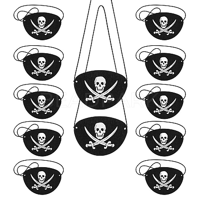 Halloween Theme Felt Pirate Skull Eye Patch SKUL-PW0001-090-1