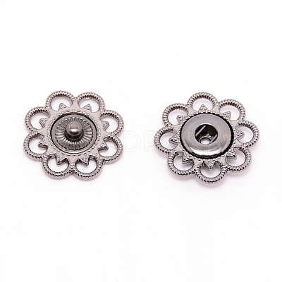Alloy Snap Buttons BUTT-WH0016-01B-1
