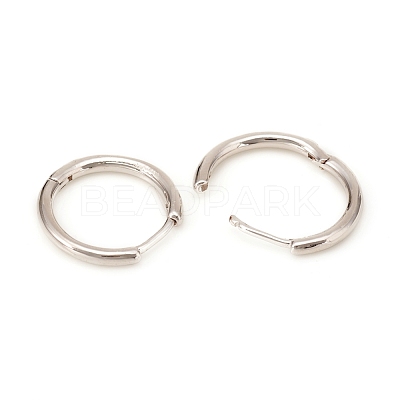 Brass Huggie Hoop Earrings KK-D160-55P-1