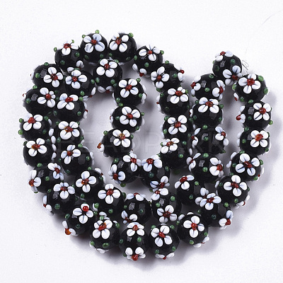Handmade Lampwork Beads Strands LAMP-N021-001A-1