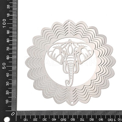 201 Stainless Steel 3D Rotating Hanging Wind Spinner STAS-C166-01D-P-1