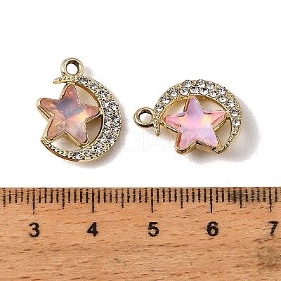 UV Plating Alloy Glass Pendants FIND-K032-25G-1