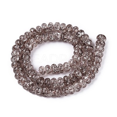 Crackle Transparent Glass Beads Strands GLAA-N069-02A-02-1