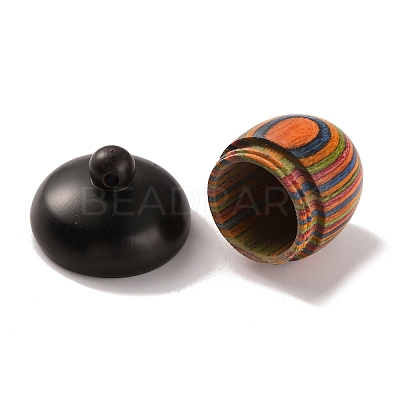 Wooden Acorn Box Jewelry Pendants WOOD-WH0022-06C-1
