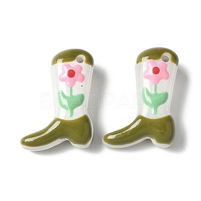 Baking Paint Glass Enamel Beads BLOW-D300-01G-1